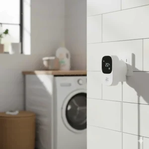 A small 500W plug-in wall heater used to take the chill off a small utility room.