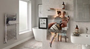 A technical overview of a smart bathroom vanity unit with integrated infrared sensors and micro-bonding circuitry for easy installation.