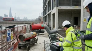 Energy-efficient industrial heating solutions for large-scale building projects.