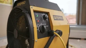 User-friendly control panel showing multiple heat stages and a cool-air fan setting.