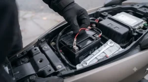 Step-by-step wiring diagram showing how to connect heated grips to a 12V scooter battery safely.