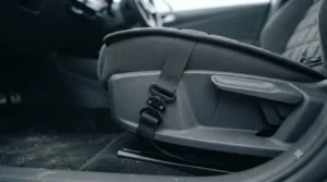 Secure elastic straps and buckles for easily fitting universal heated car seat covers.