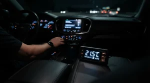 Illuminated controller of a heated travel blanket for car night driving