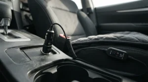 Demonstrating affordable warmth with top heated car blankets plugged into a vehicle socket